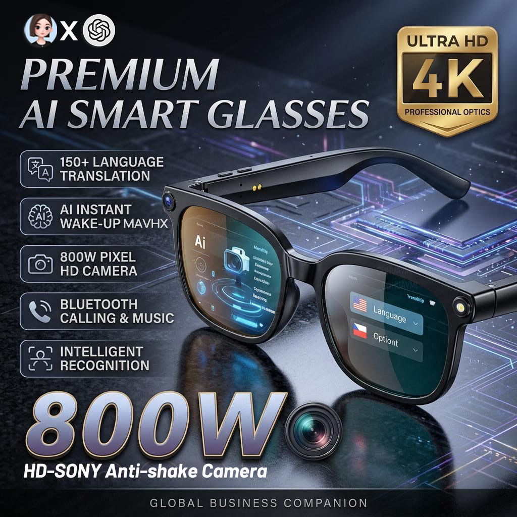 2026 4K 8MP Smart Glasses Men  - Smart Glasses Lens incelemesi ve fiyatı