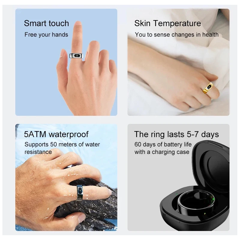Smart Ring with Charging Case  - Temperature Ring Skin incelemesi ve fiyatı