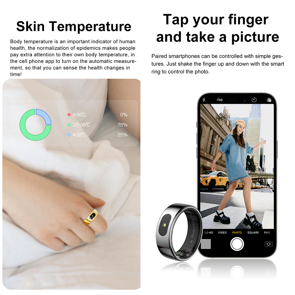 R08 Fitness Tracker Smart Ring - Temperature Ring Skin incelemesi ve fiyatı