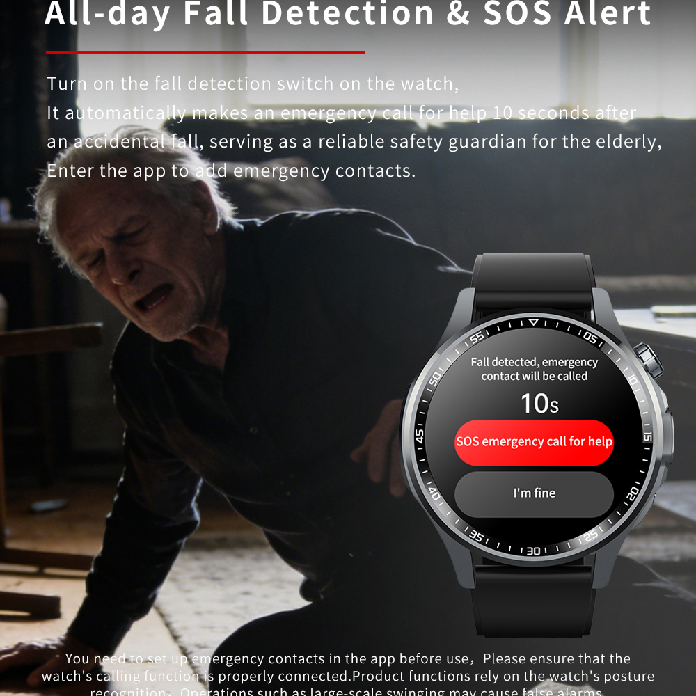 Men Smart Watch Ultra HD Scree - Fall Detection Watch incelemesi ve fiyatı