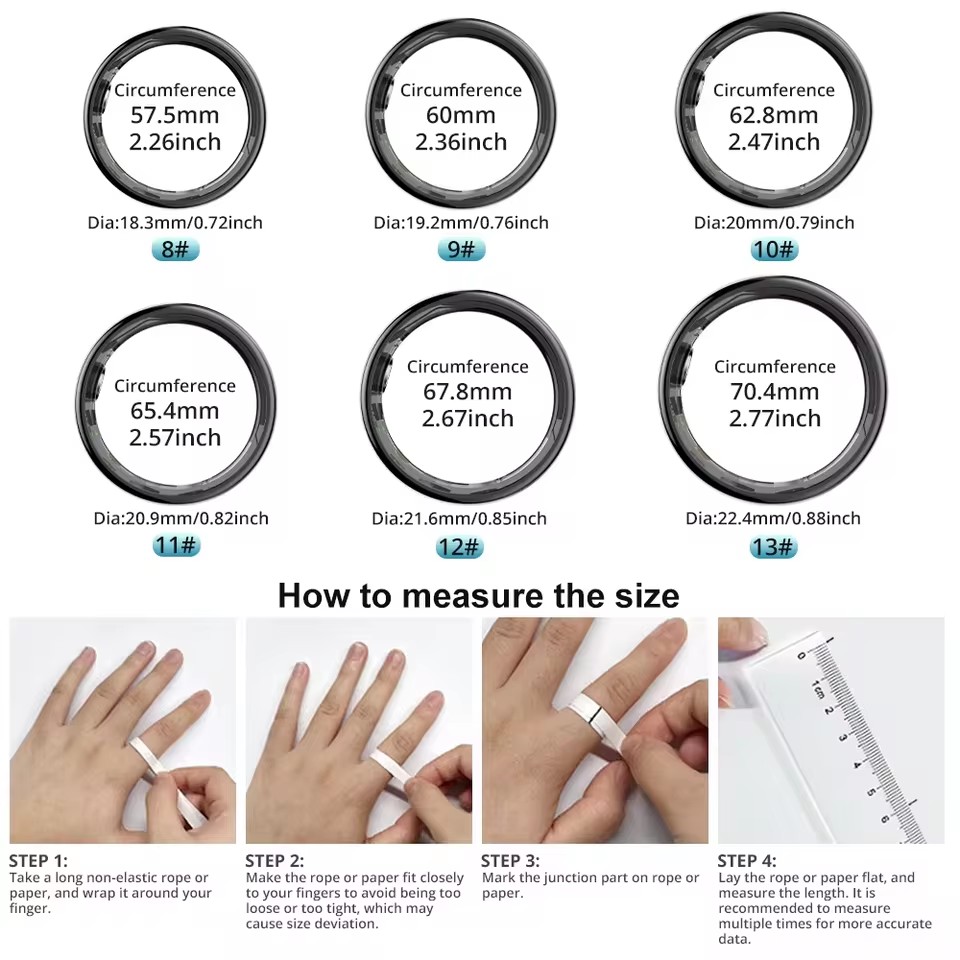 R09 Smart Ring Men Women with  - Temperature Ring Skin incelemesi ve fiyatı