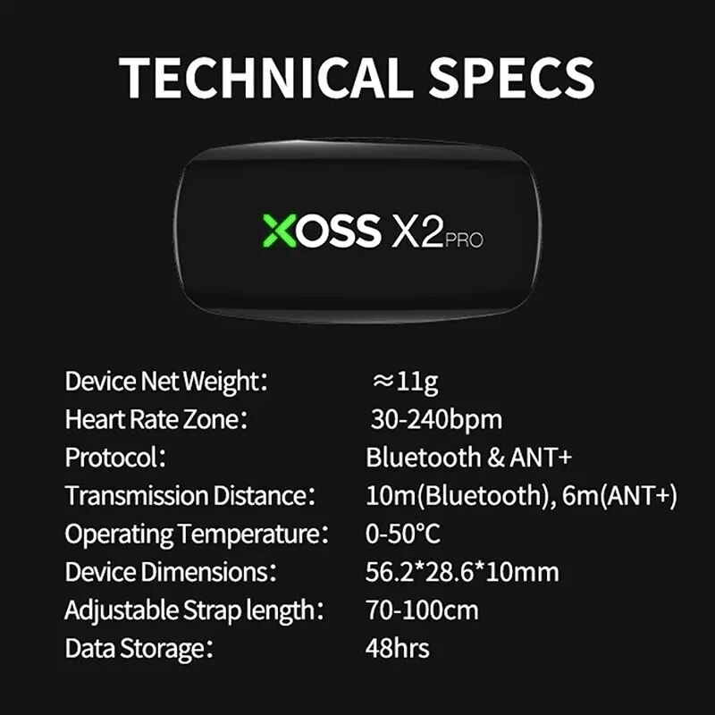 XOSS X2 Pro Chest Strap Heart  - Breath Rate Monitor incelemesi ve fiyatı