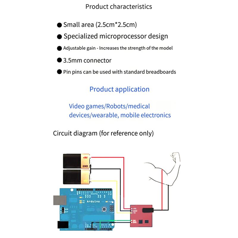 BTLIFE-5X Muscle Electrical Se - Muscle Sensor Emg incelemesi ve fiyatı