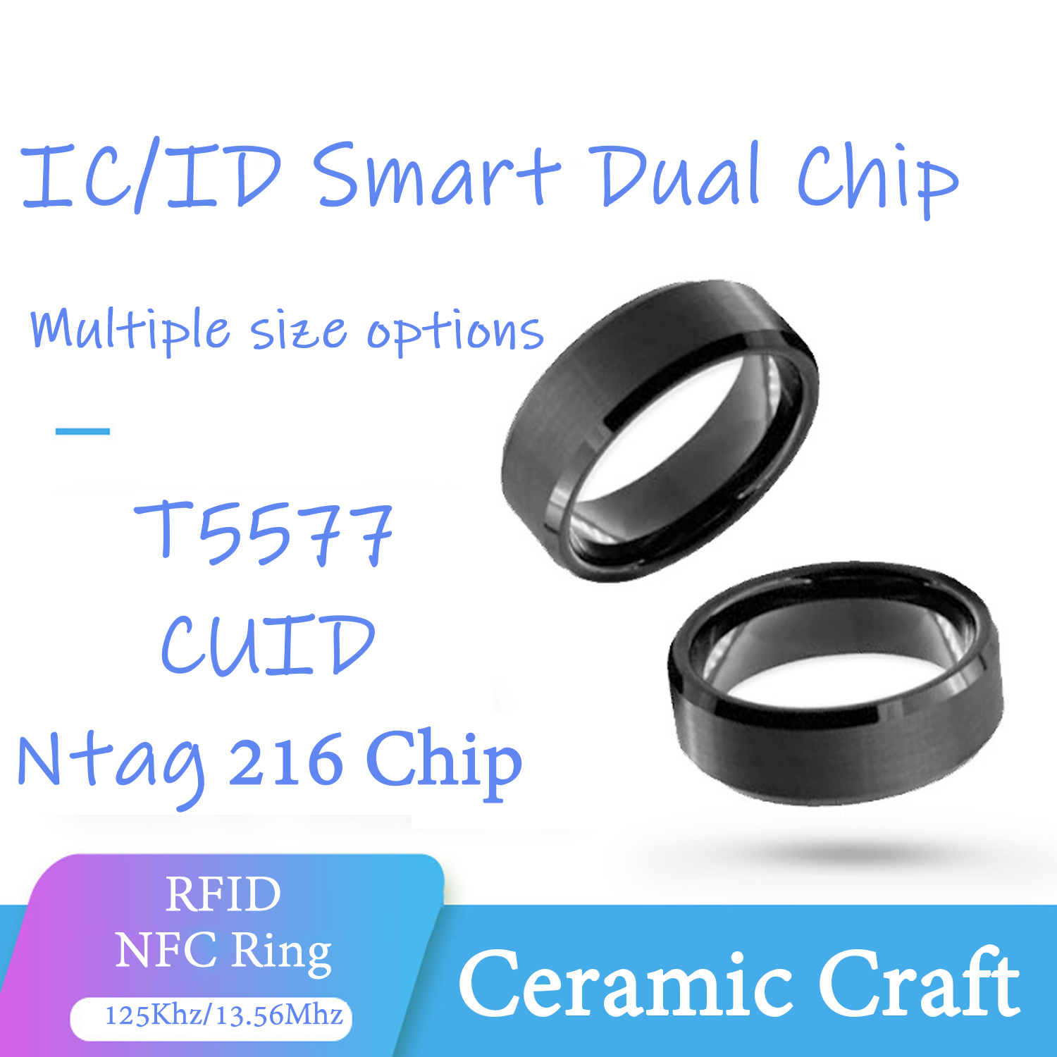 CUID T5577 Dual Chip Clone Rin - Smart Ring Nfc Pay incelemesi ve fiyatı
