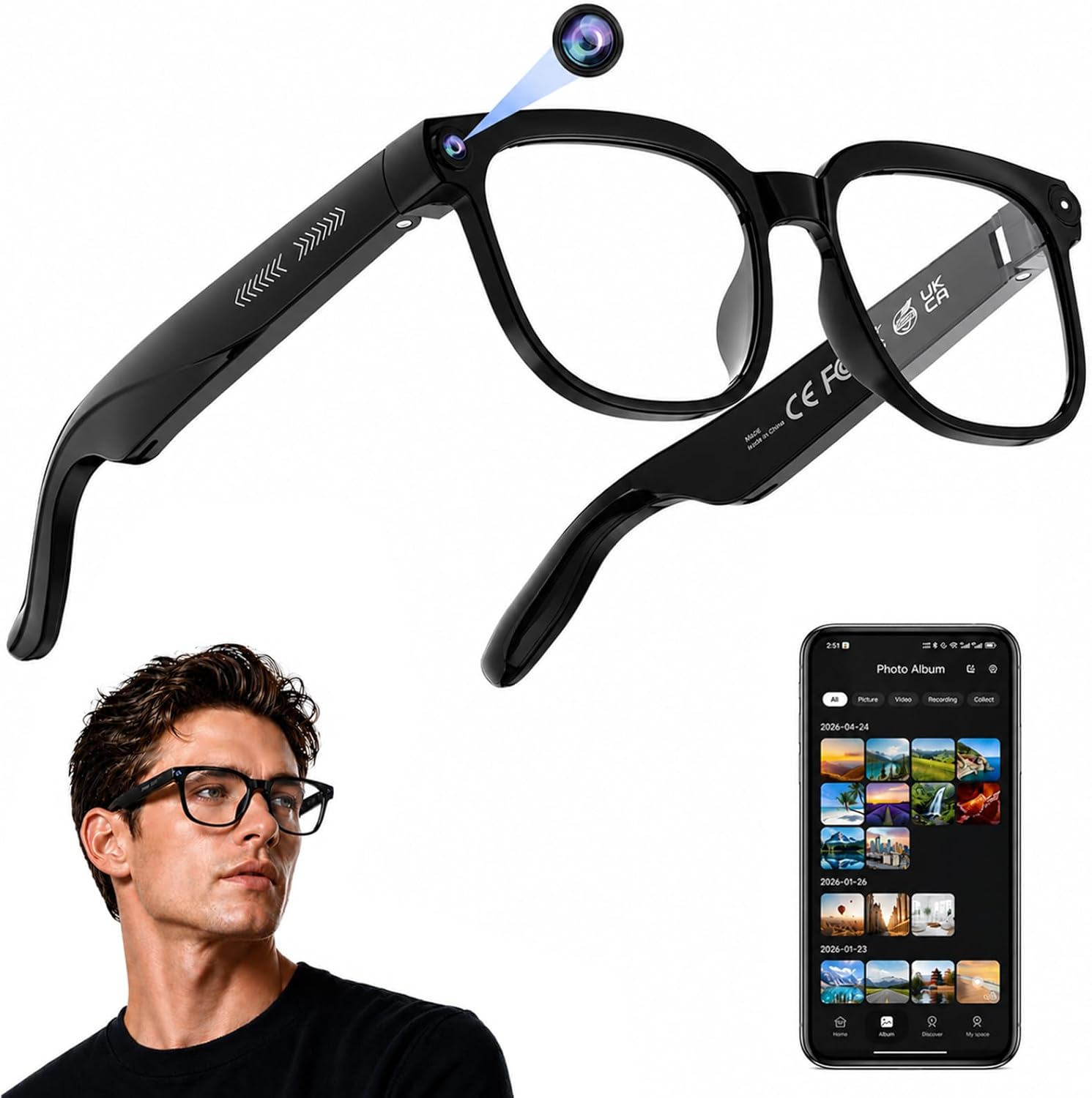 AI Smart Glasses: 4K Camera, R - Smart Glasses Lens incelemesi ve fiyatı