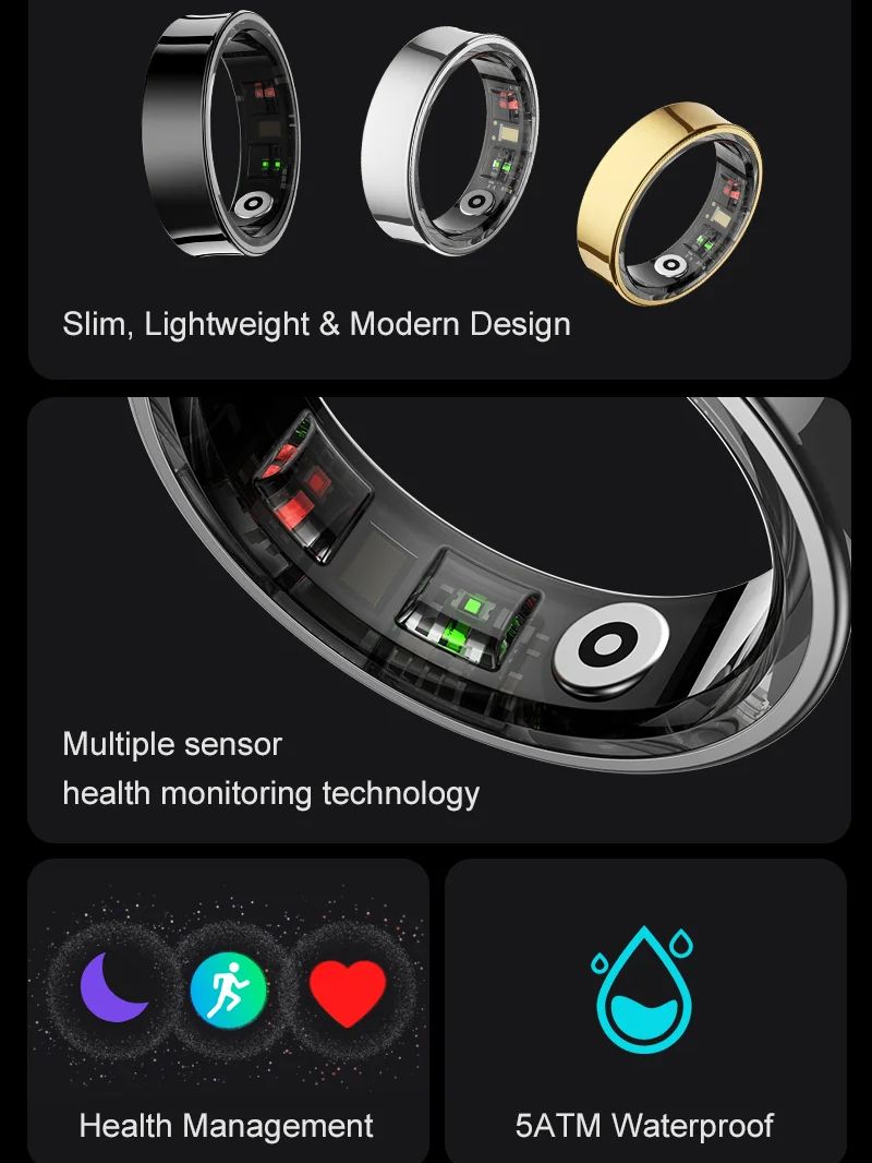 New Smart Ring R09 Health Moni - Temperature Ring Skin incelemesi ve fiyatı