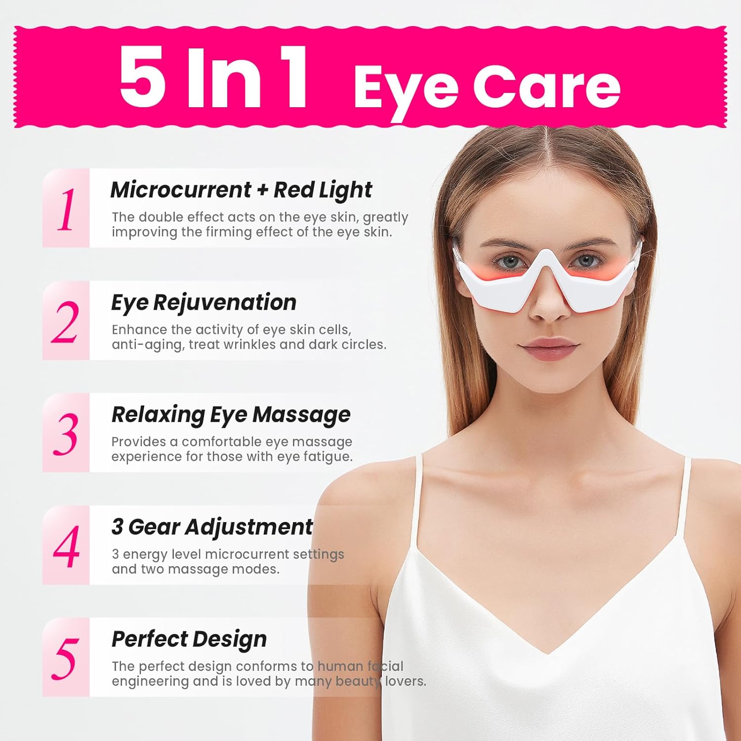 Microcurrent EMS Eye Massager  - Light Therapy Glasses incelemesi ve fiyatı