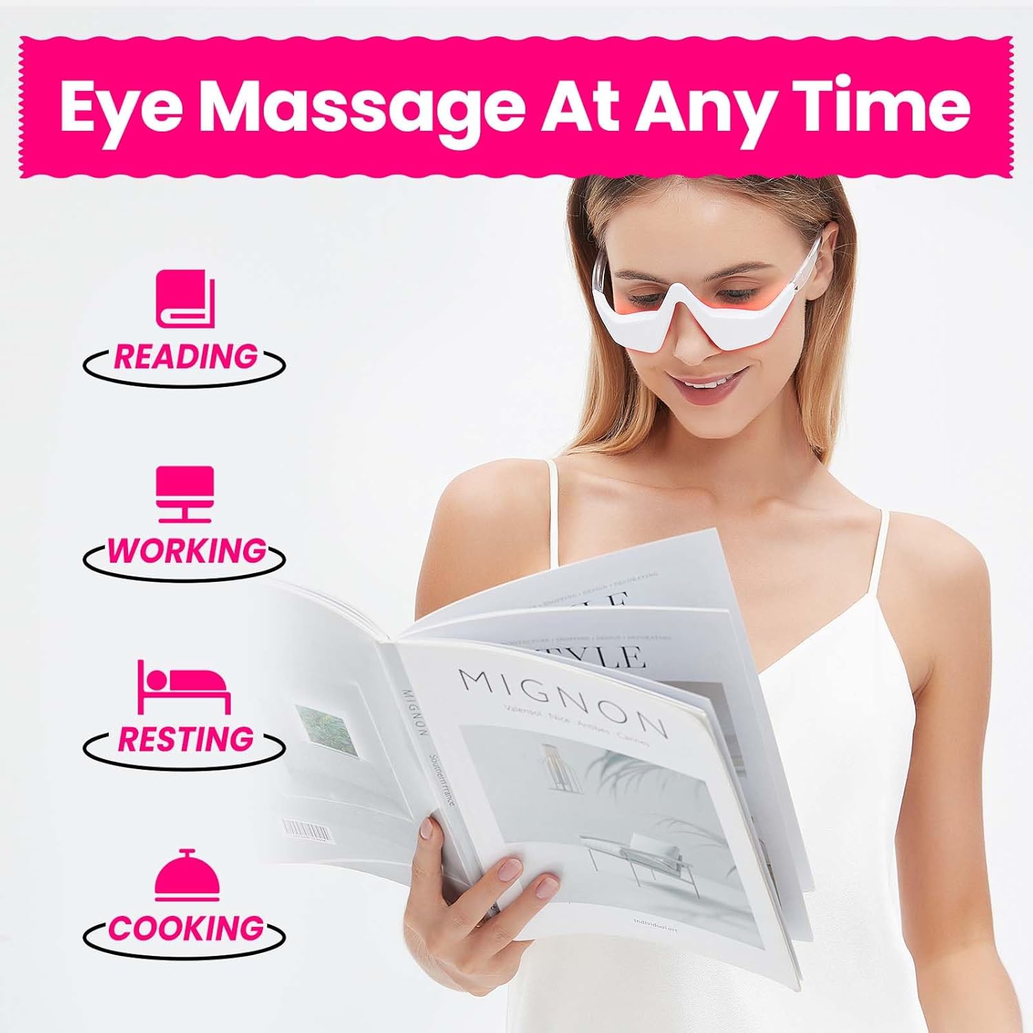 Microcurrent EMS Eye Massager  - Light Therapy Glasses incelemesi ve fiyatı